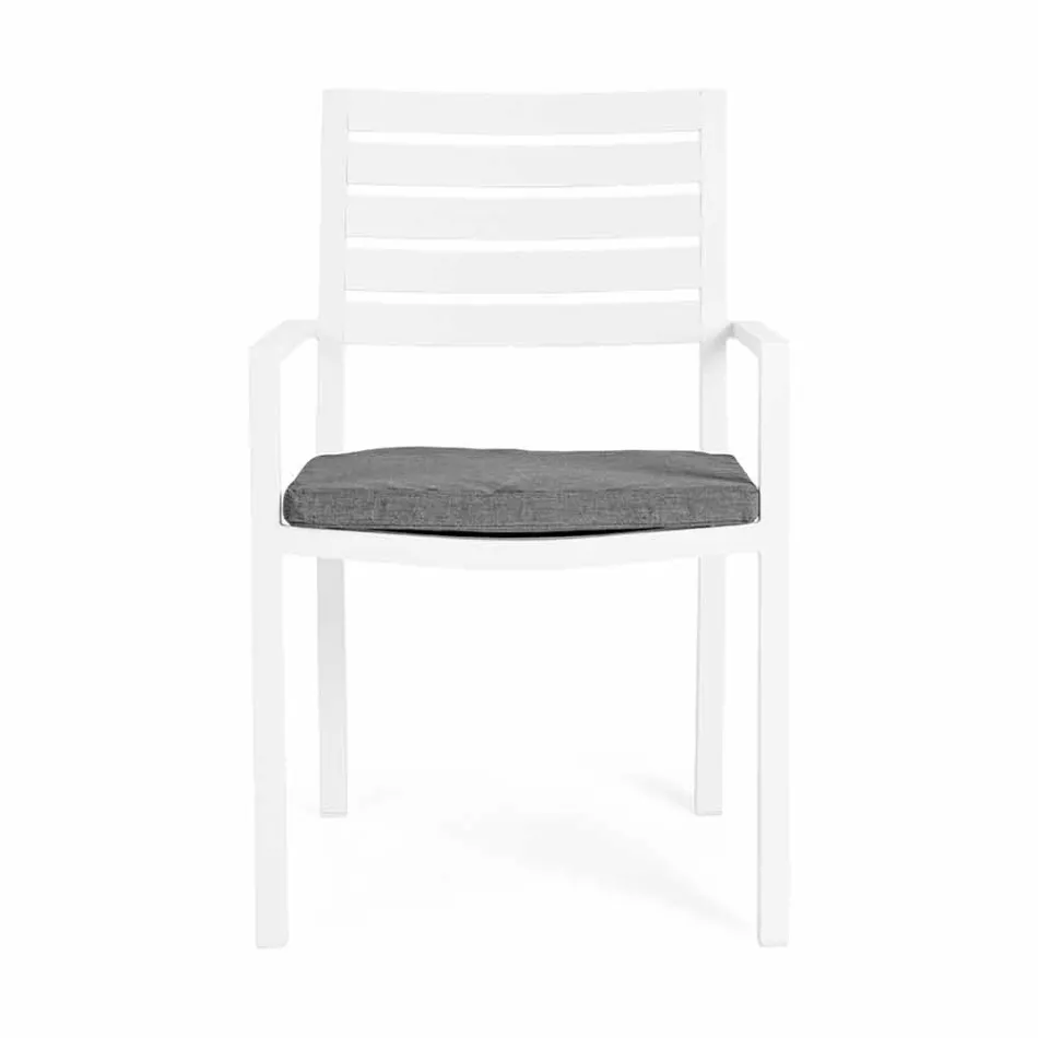 Homemotion Stackable Aluminum Outdoor Chair, 4 Pieces - Carina Viadurini