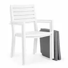 Homemotion Stackable Aluminum Outdoor Chair, 4 Pieces - Carina Viadurini