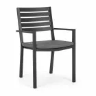 Homemotion Stackable Aluminum Outdoor Chair, 4 Pieces - Carina Viadurini