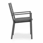 Homemotion Stackable Aluminum Outdoor Chair, 4 Pieces - Carina Viadurini