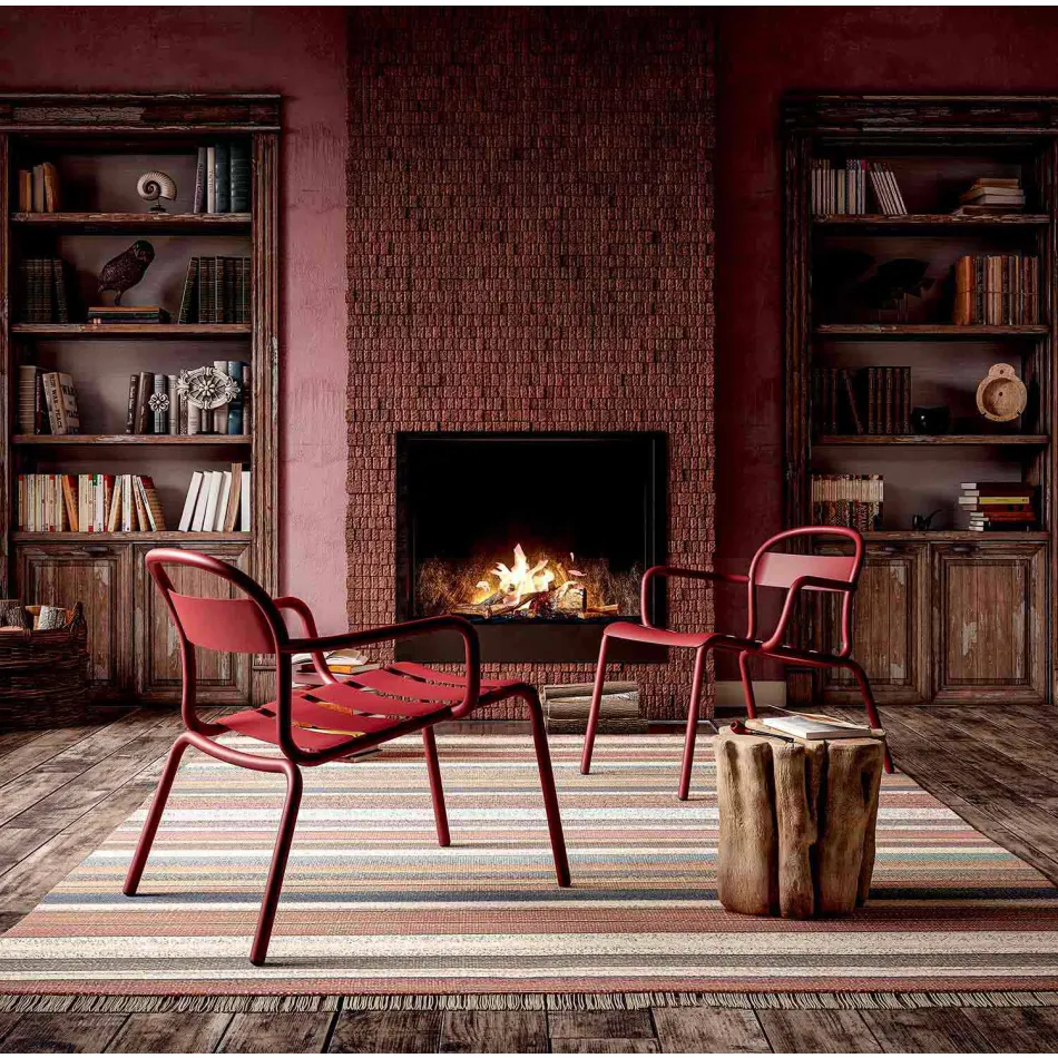 Outdoor Stackable Aluminum Chair Made in Italy, 2 Pieces - Shyla Viadurini