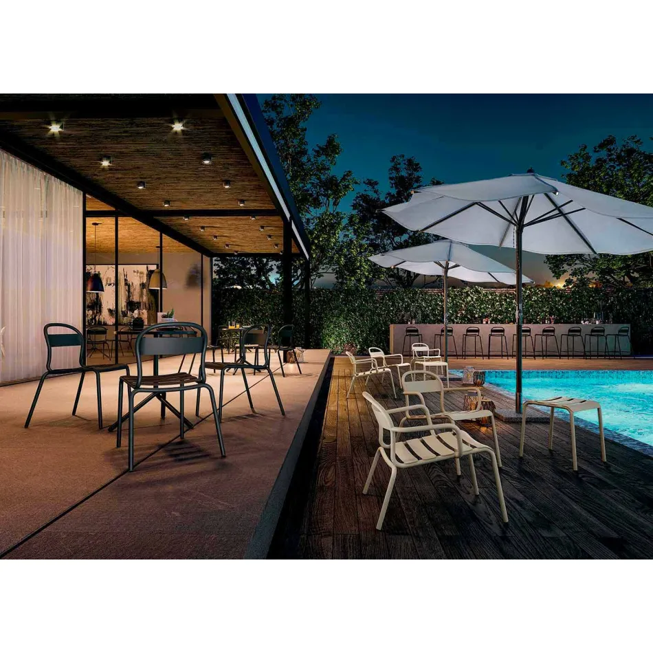 Outdoor Stackable Aluminum Chair Made in Italy, 2 Pieces - Shyla Viadurini