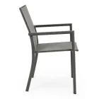 Stackable Outdoor Chair in Painted Aluminium, Homemotion, 4 Pieces - Vicki Viadurini