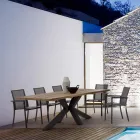 Stackable Outdoor Chair in Painted Aluminium, Homemotion, 4 Pieces - Vicki Viadurini