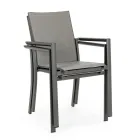 Stackable Outdoor Chair in Painted Aluminium, Homemotion, 4 Pieces - Vicki Viadurini