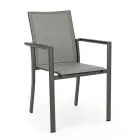 Stackable Outdoor Chair in Painted Aluminium, Homemotion, 4 Pieces - Vicki Viadurini
