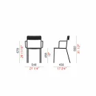 Outdoor Stackable Metal Chair Made in Italy, 4 Pieces - Xylia Viadurini
