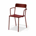 Outdoor Stackable Metal Chair Made in Italy, 4 Pieces - Xylia Viadurini