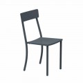 Stackable Outdoor Chair in Painted Metal Made in Italy, 4 Pieces - Tulle
