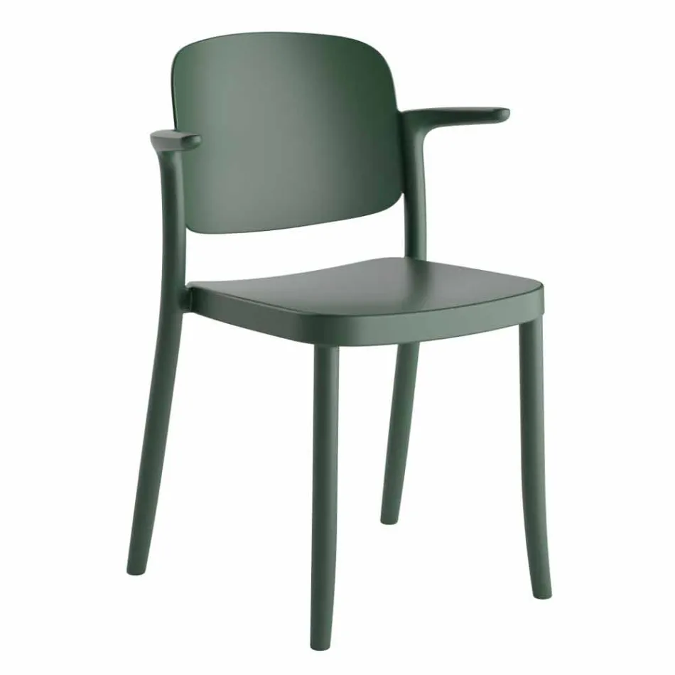 Stackable Outdoor Chair in Polypropylene Made in Italy, 4 Pieces - Bertina Viadurini