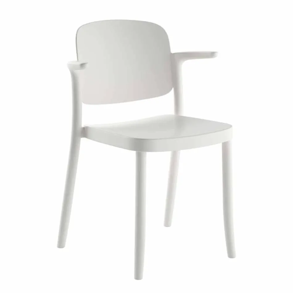 Stackable Outdoor Chair in Polypropylene Made in Italy, 4 Pieces - Bertina Viadurini