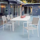 Stackable Outdoor Chair in Textilene Homemotion, 6 Pieces - Narcissa Viadurini