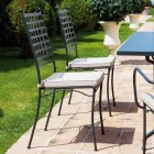 Outdoor Chair in Galvanized Steel Stackable 4 Pieces Made in Italy - Sibo Viadurini