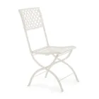 Folding Outdoor Chair in Galvanized Steel Made in Italy 2 Pieces - Selvaggia Viadurini