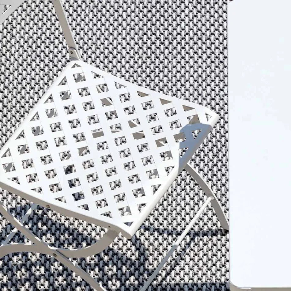 Folding Outdoor Chair in Galvanized Steel Made in Italy 2 Pieces - Selvaggia Viadurini