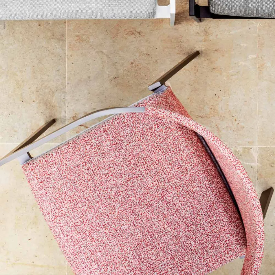 Outdoor Aluminum Chair with or Without Cushion, High Quality, 4 pcs - Filomena Viadurini