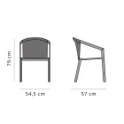 Outdoor Aluminum Chair with or Without Cushion, High Quality, 4 pcs - Filomena Viadurini