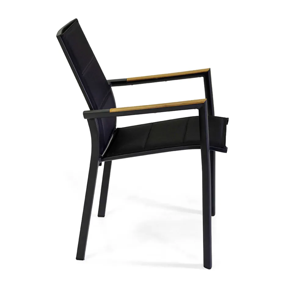 Outdoor Chair in Aluminum with Double Layer Textilene - Excursion Viadurini