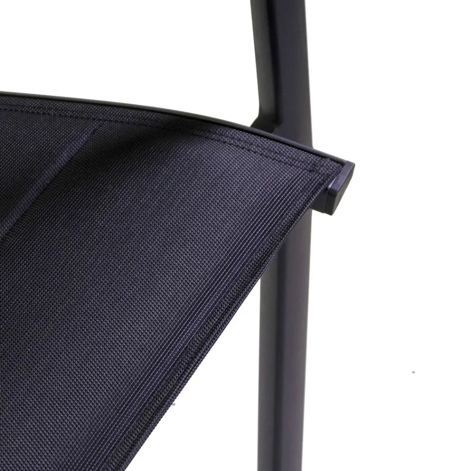 Outdoor Chair in Aluminum with Double Layer Textilene - Excursion Viadurini