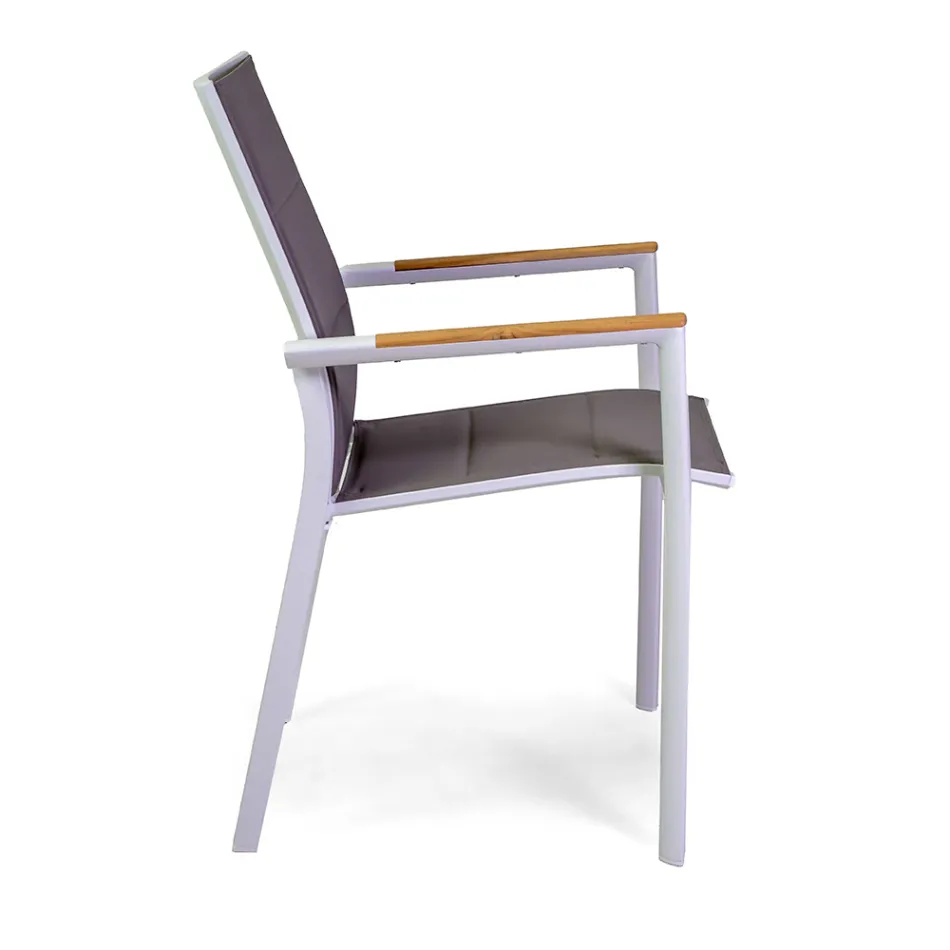 Outdoor Chair in Aluminum with Double Layer Textilene - Excursion Viadurini