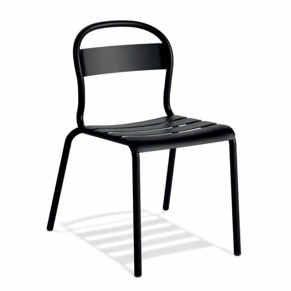 Outdoor Stackable Aluminum Chair Made in Italy, 4 Pieces - Ulyssa Viadurini