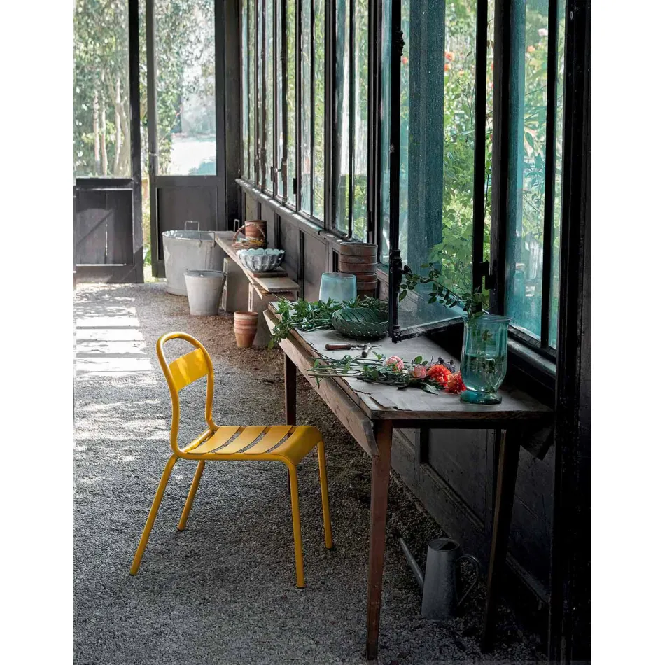 Outdoor Stackable Aluminum Chair Made in Italy, 4 Pieces - Ulyssa Viadurini