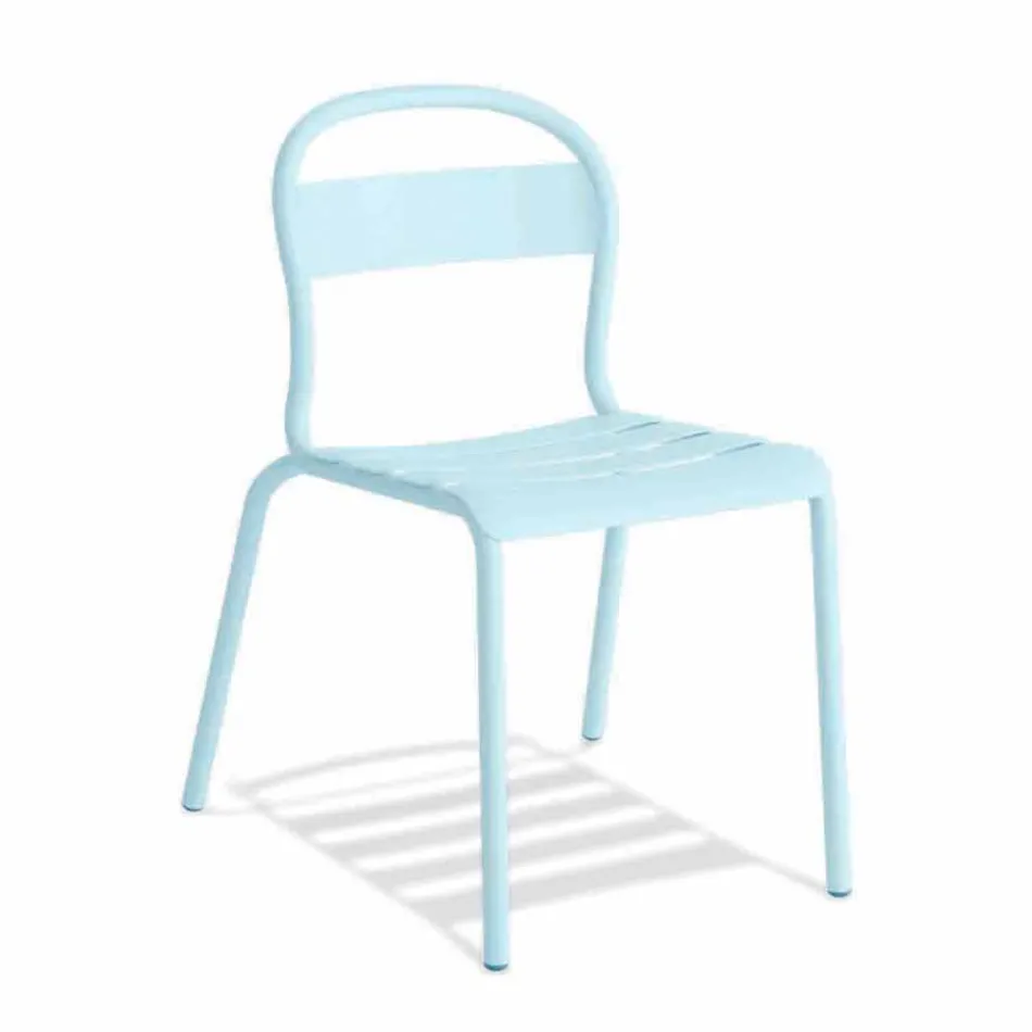 Outdoor Stackable Aluminum Chair Made in Italy, 4 Pieces - Ulyssa Viadurini
