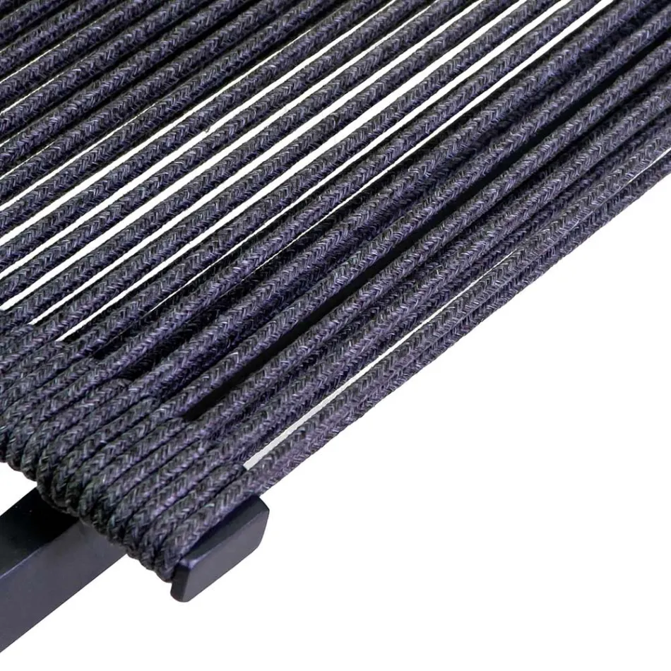 Outdoor Chair in Aluminum, Seat and Backrest in Rope - Detail Viadurini