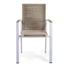 Outdoor Chair in Aluminum, Seat and Backrest in Rope - Detail Viadurini