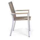 Outdoor Chair in Aluminum, Seat and Backrest in Rope - Detail Viadurini