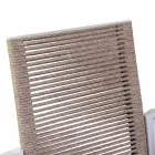 Outdoor Chair in Aluminum, Seat and Backrest in Rope - Detail Viadurini