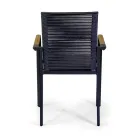 Outdoor Chair in Aluminum, Seat and Backrest in Rope - Detail Viadurini