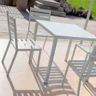 Outdoor Chair in Pearl White Painted Iron Made in Italy 4 Pieces - Bernie Viadurini