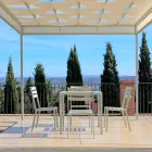 Outdoor Chair in Pearl White Painted Iron Made in Italy 4 Pieces - Bernie Viadurini