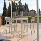 Outdoor Chair in Pearl White Painted Iron Made in Italy 4 Pieces - Bernie Viadurini