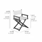 Outdoor Chair in Natural Wood or Black and Resealable Design Fabric - Suzana Viadurini
