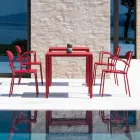 Outdoor Metal Chair with Armrests Made in Italy 4 Pieces - Pixie Viadurini