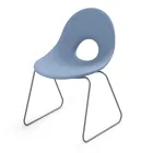 Outdoor Chair in Polyethylene and Iron Base Made in Italy 2 pieces - Ashley Viadurini