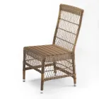 Outdoor Chair in Polyrattan with Optional Cushion - Gigi Viadurini