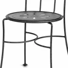 Stackable Garden Chair in Graphite Iron Made in Italy, 2 Pieces - Catrina Viadurini