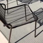 Stackable Garden Chair in Galvanized Metal Made in Italy 4 Pieces - Vikas Viadurini