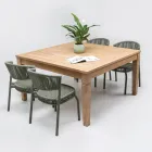 Garden Chair in Aluminum and Rope Weaving - Algedi Viadurini