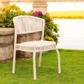 Garden Chair in Aluminum and Rope Weaving - Algedi