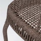 Garden Chair in Aluminum and Rope Weave - Algedi Viadurini