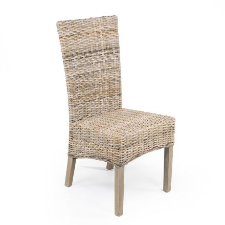Garden Chair in Natural Fiber by Kubù - Flavio Viadurini
