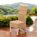Garden Chair in Natural Banana Weaving - Angola