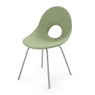Garden Chair in Polyethylene and Aluminum Base Made in Italy - Ashley Viadurini