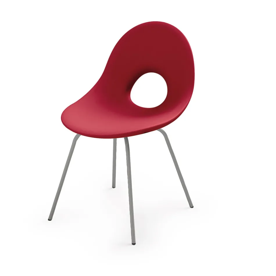 Garden Chair in Polyethylene and Aluminum Base Made in Italy - Ashley Viadurini