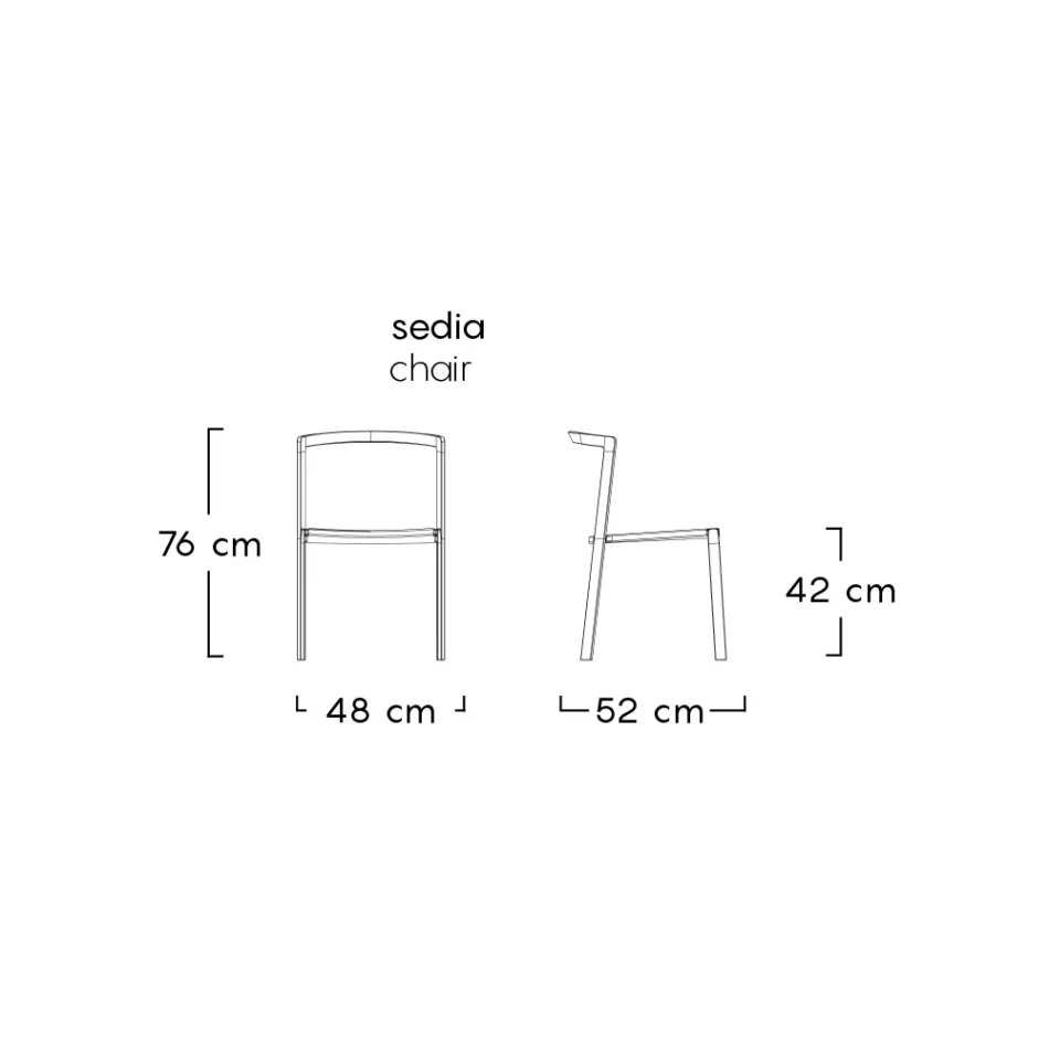 Garden Chair in Textilene and Aluminum Base Made in Italy - Milanka Viadurini