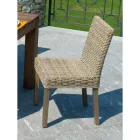 Garden Chair Made of Wood and Fiber in Gray Kubu - Bosco Viadurini